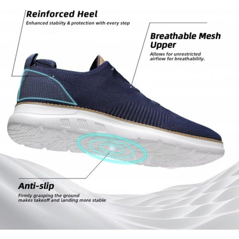 ⚡Men's Z45 Blue Mesh Casual Walking Business Oxfords Work Lightweight Sneakers - Picture 6 of 7